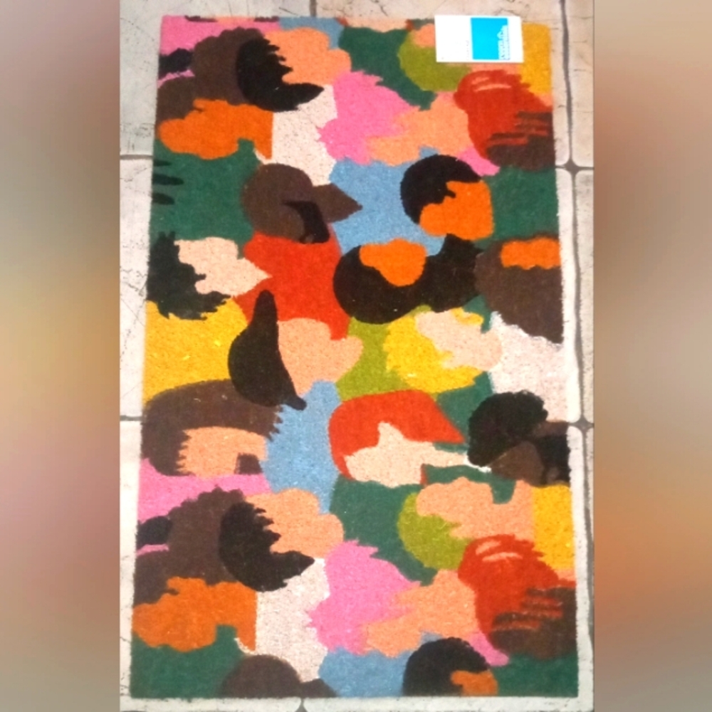 Room Essentials Multicolor Faces Doormat